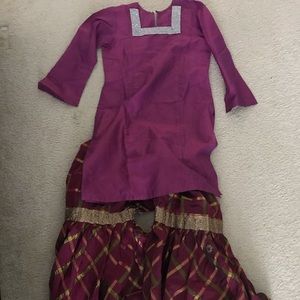 Purple girls gharara Pakistani